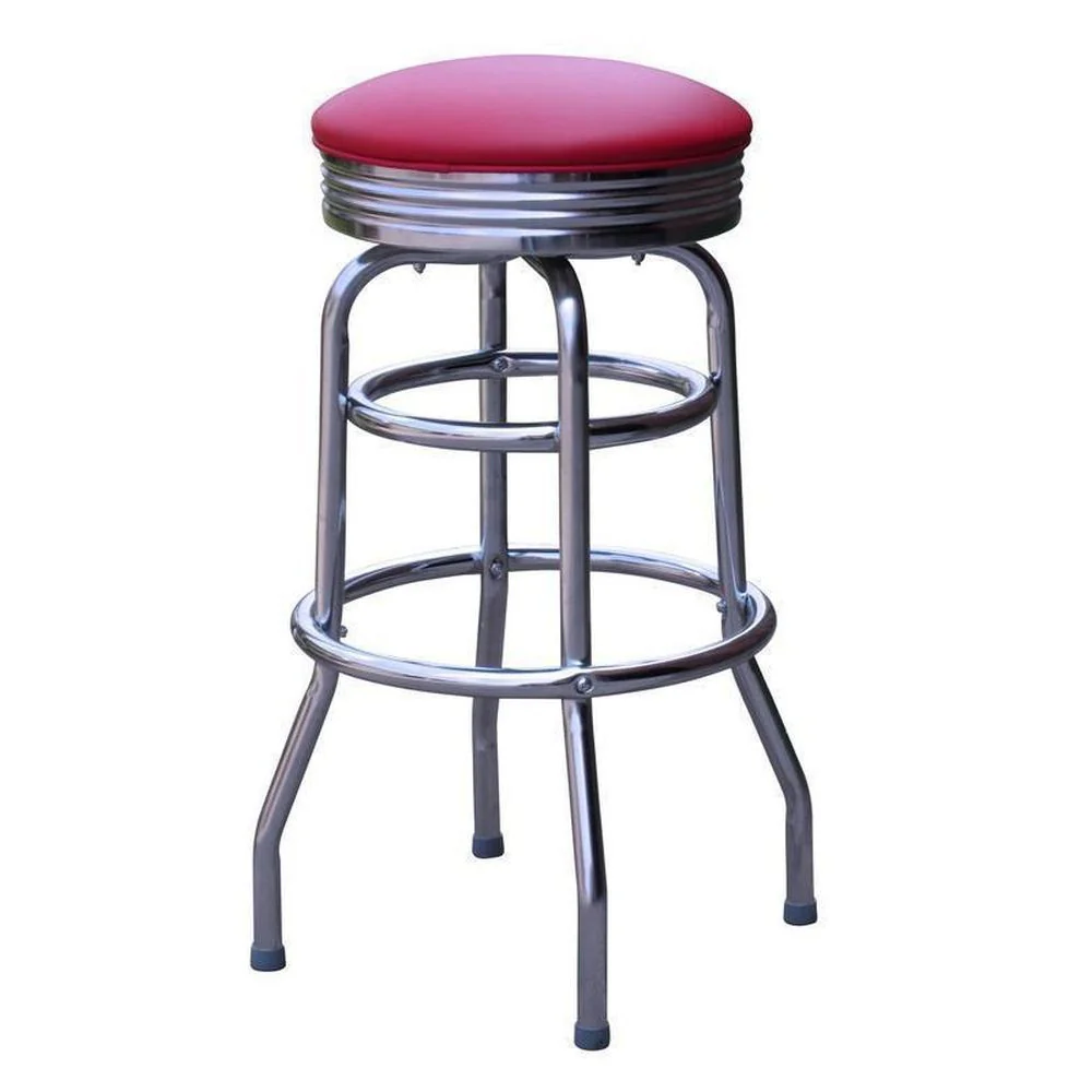 Chrome Double Ring Bar Stool - 1971