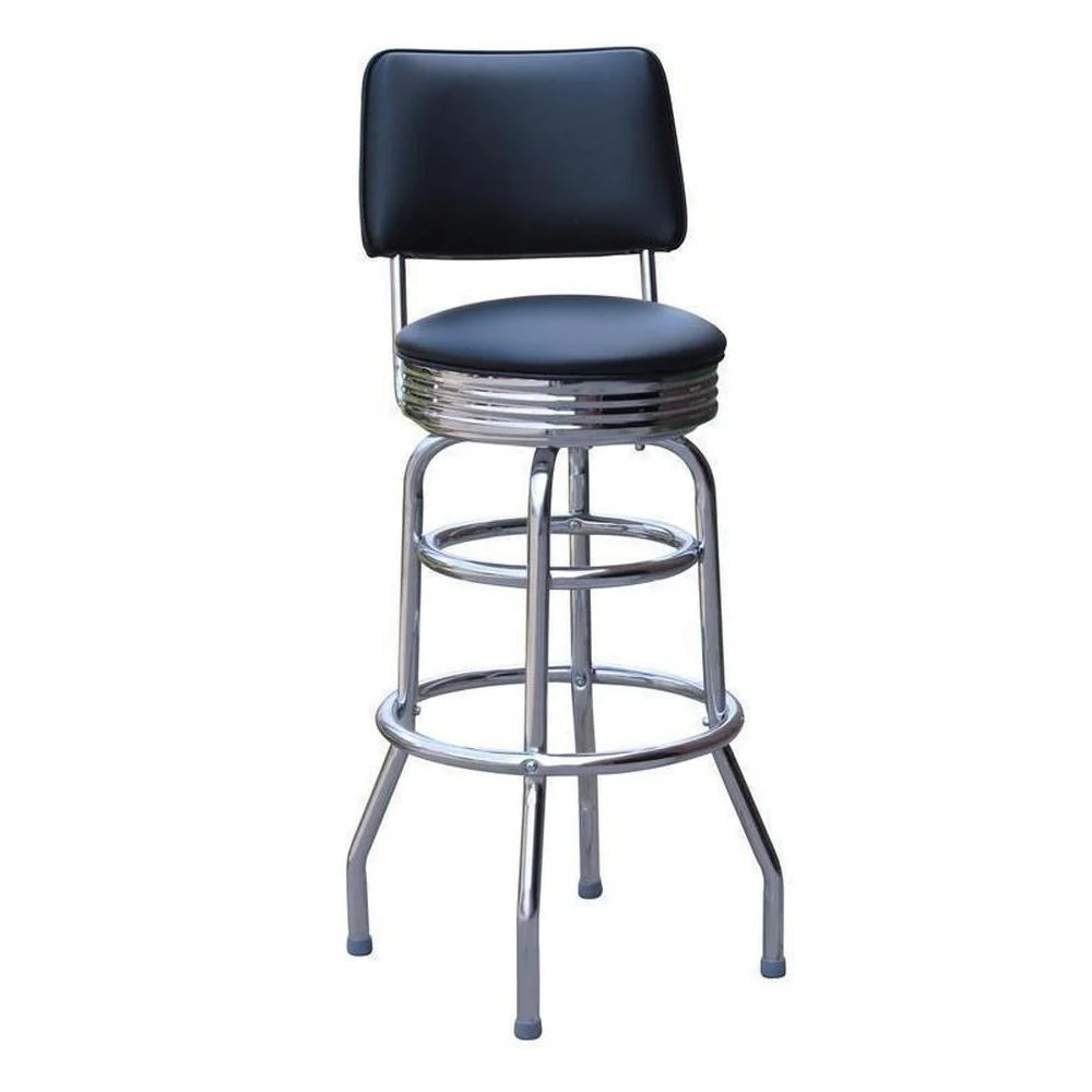 Double Ring Bar Stool with Back