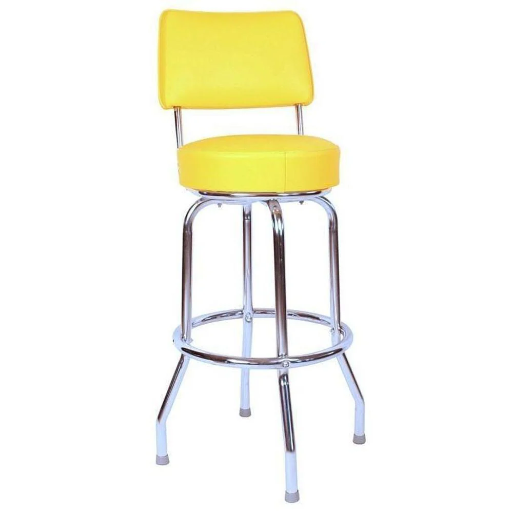 Single Ring Bar Stool with Back